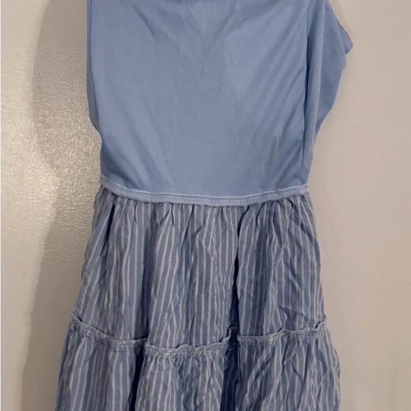 Blue Striped Sundress Small – Tiered Ruffle Hem Summer Dress - Picture 1 of 5